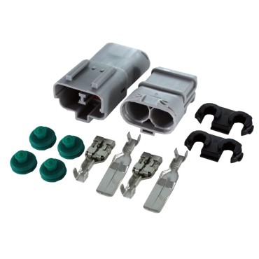 Разъем герметичный с проводом 4мм² на 2 контакта, комплект